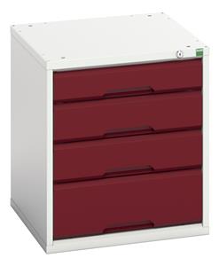 16925004.** verso drawer cabinet with 4 drawers. WxDxH: 525x550x600mm. RAL 7035/5010 or selected